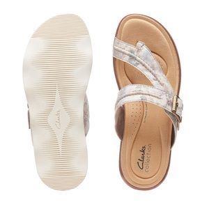 Clarks Brynn Madi sand interest women’s leather sandals 6 1/2